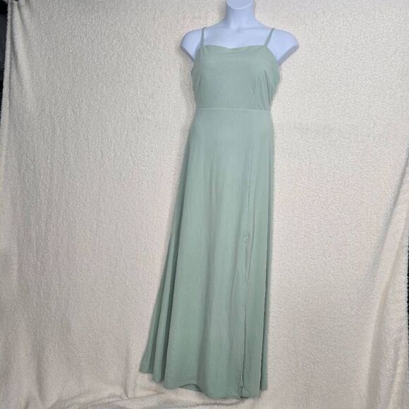 Birdy Grey Crepe Sage Benny Cutout Tie Back Dress XX-Large - Picture 1 of 7
